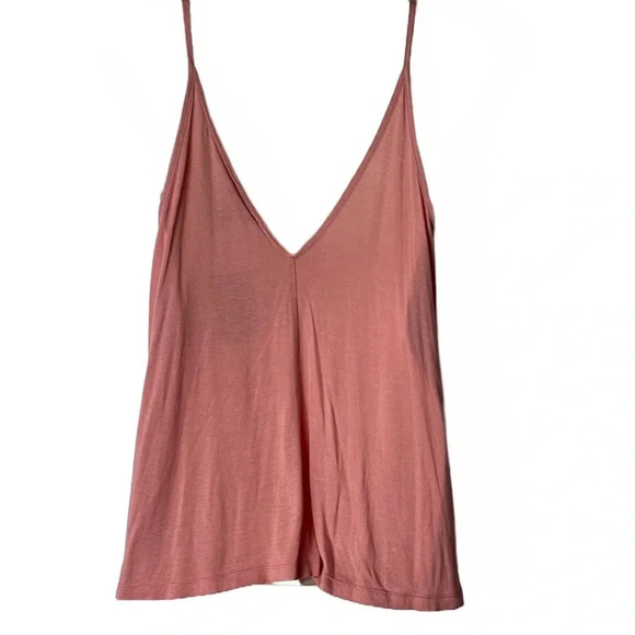 Forever 21 Top Spaghetti Strap Color Pink Size Medium V-Neck - Picture 4 of 5